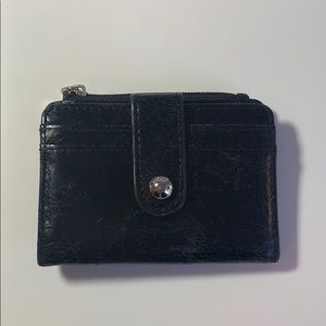 Hobos small black leather wallet